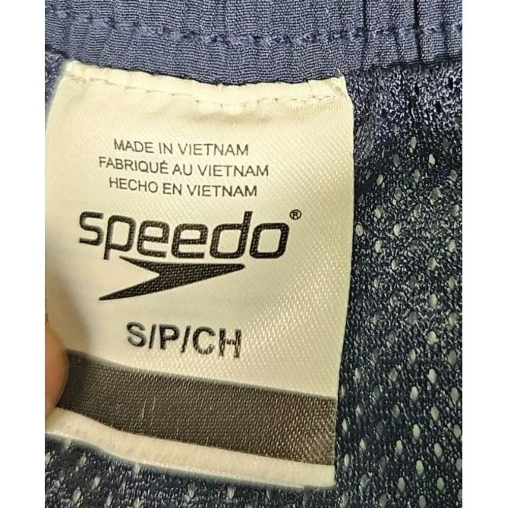 Speedo Men's Border Line Performance UPF 50 protection Shorts Blue Size Small‎